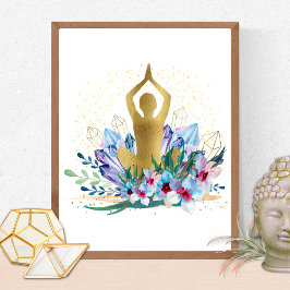 Poster Yoga Instrutor Energy Healer Crystals Reiki Spa