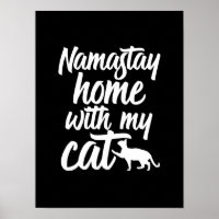 Yoga Kitten Engraçado Em Casa Namastay Com Meu Gat
