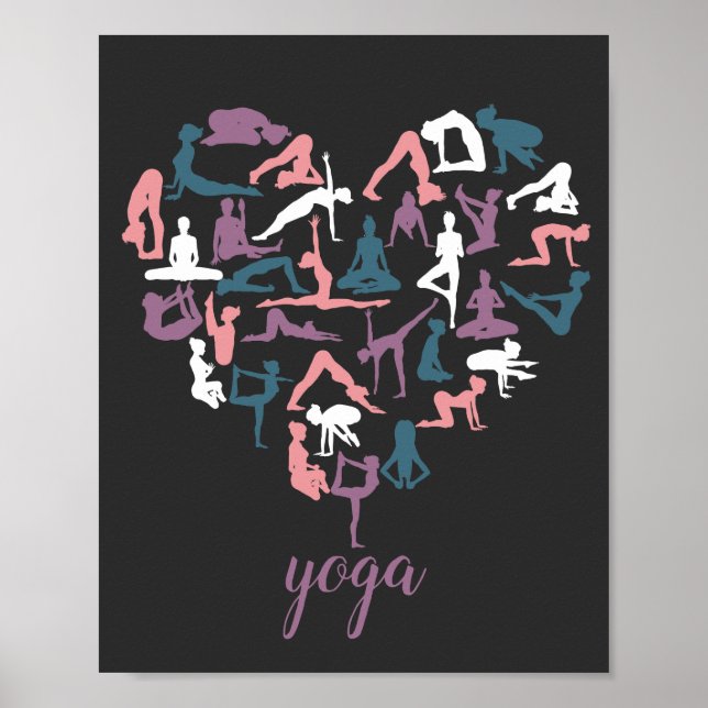 Poster Yoga Love Silhouettes (Frente)