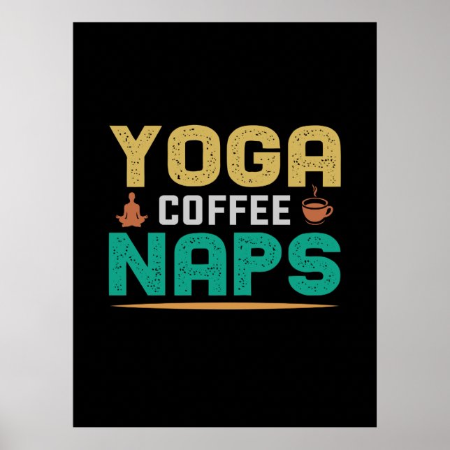 Poster Yoga Lover | Lacetes De Café De Yoga (Frente)