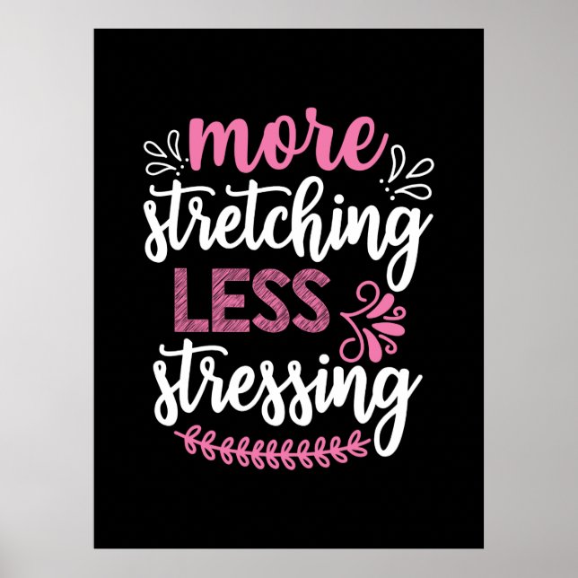 Poster Yoga Lover | Mais estresse (Frente)
