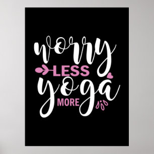 Poster Yoga Lover Preocupar menos ioga mais