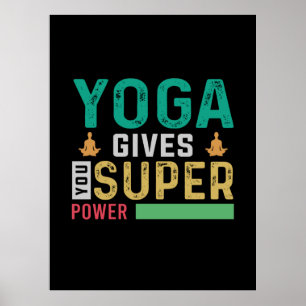 Poster Yoga Lover   Yoga lhe dá super poder