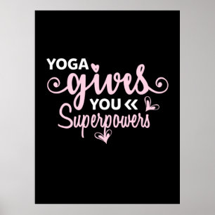 Poster Yoga Lover   Yoga lhe dá superpoderes