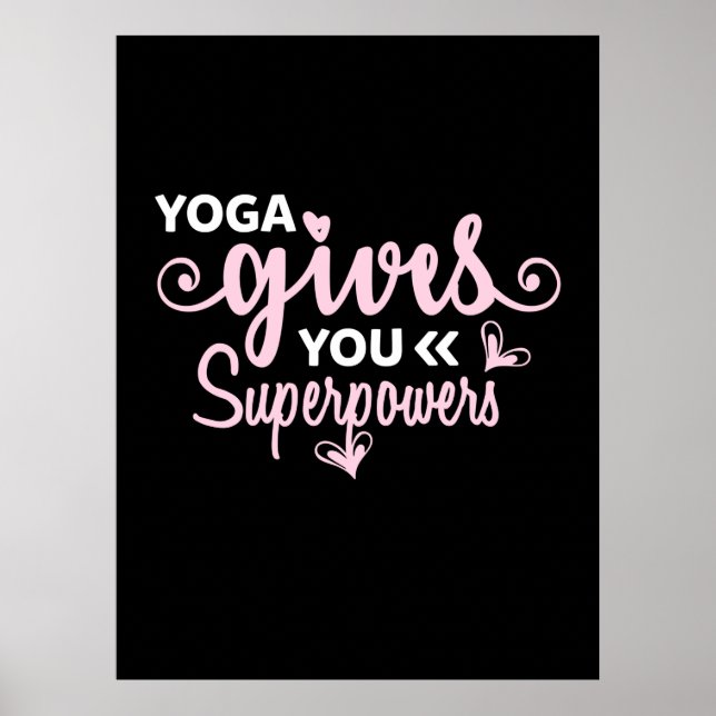 Poster Yoga Lover | Yoga lhe dá superpoderes (Frente)