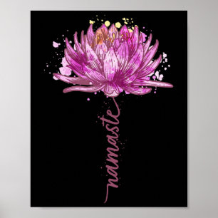 Poster Yoga Namaste Flor de Lótus Yoga Nenúfar Yoga Sma
