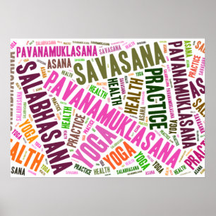 Poster Yoga palavras design