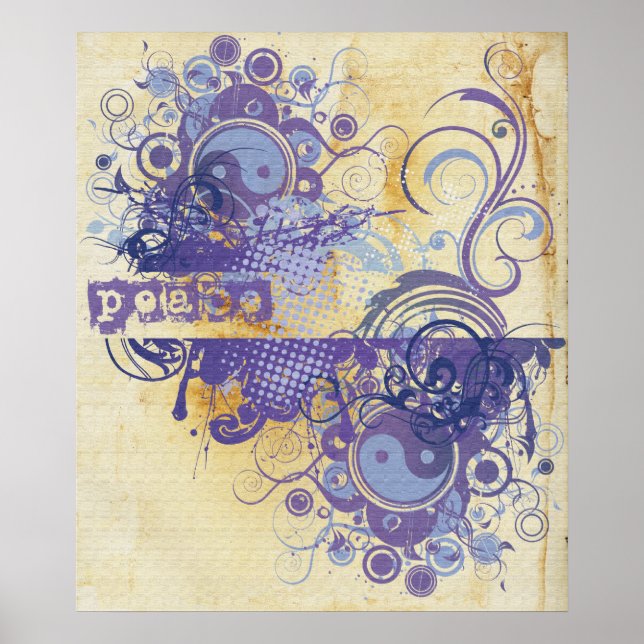 Póster Yoga Speak : Chakra de Paz Roxo (Frente)