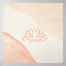 Yoga Studio Poster, Zen Poster, Lotus Flower