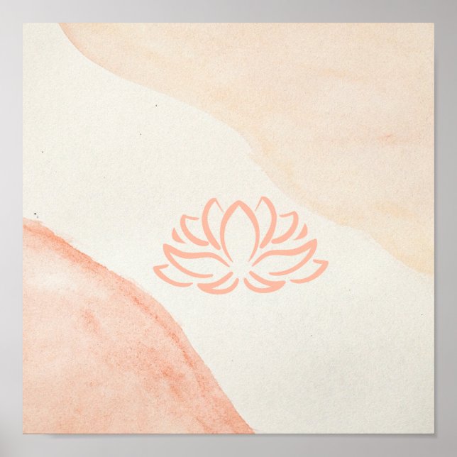 Poster Yoga Studio Poster, Zen Poster, Lotus Flower (Frente)