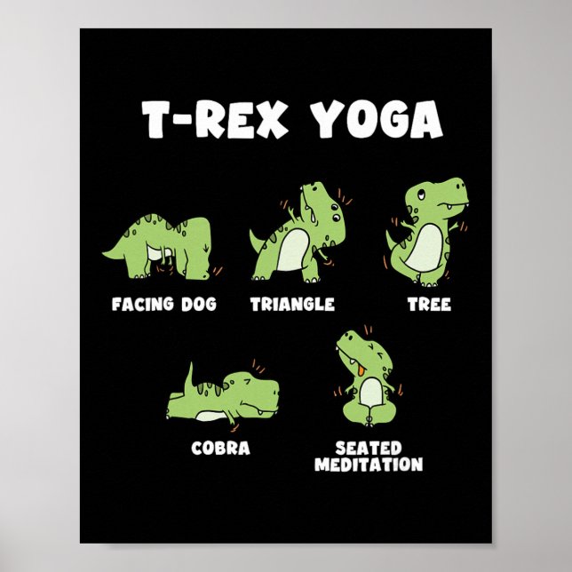 Poster Yoga T-rex  (Frente)