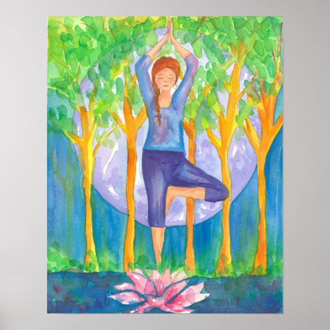 Póster Yoga Tree Pose (Frente)