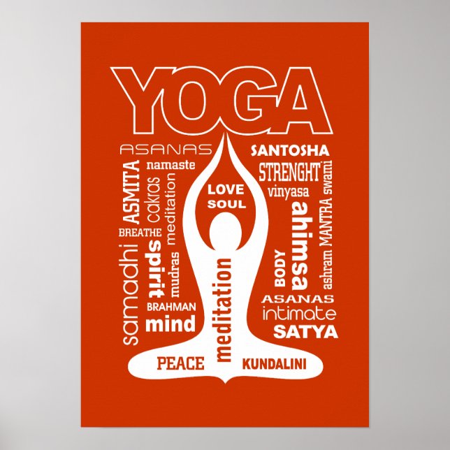 Poster Yoga Typografia (Frente)