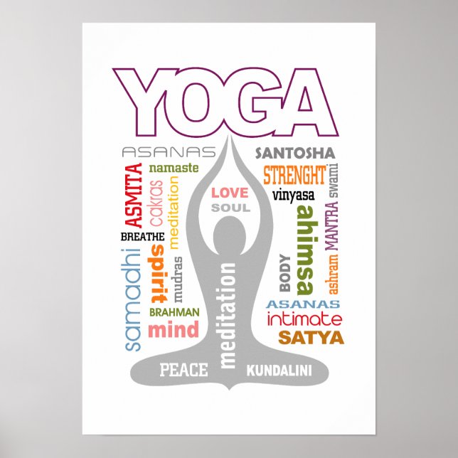 Póster Yoga Typografia (Frente)