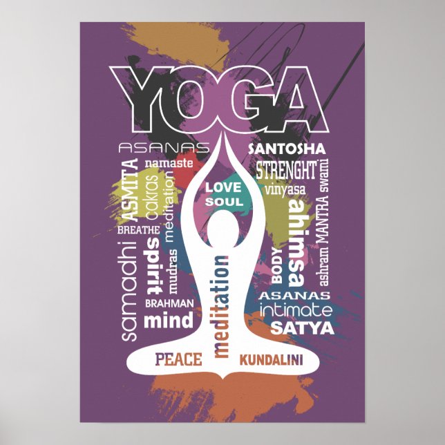 Poster Yoga Typografia (Frente)