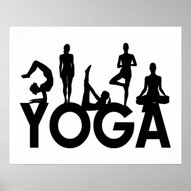 Póster Yoga Women Silhouettes (Frente)