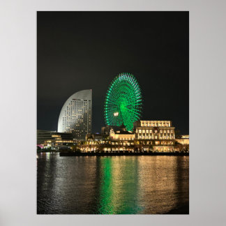 Poster Yokohama à noite