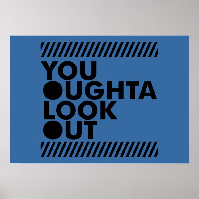 Póster YOLO com precaução (Frente)