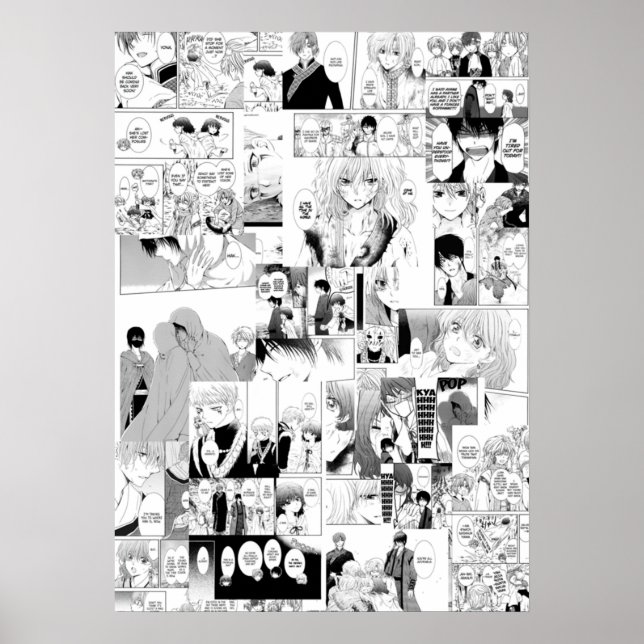 Poster Yona da colagem de manga de amanhecer (Frente)