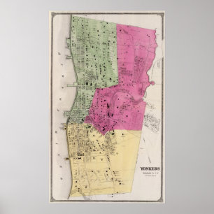 Póster Yonkers, NY Atlas