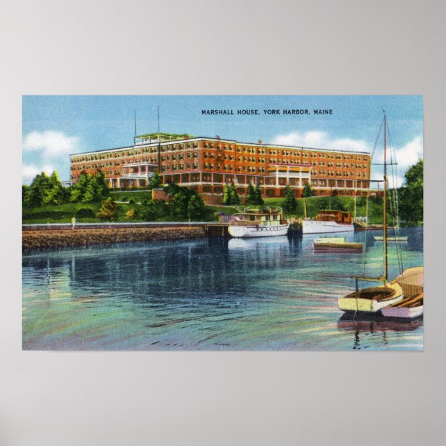 Póster York Harbor View do Marshall House (Frente)