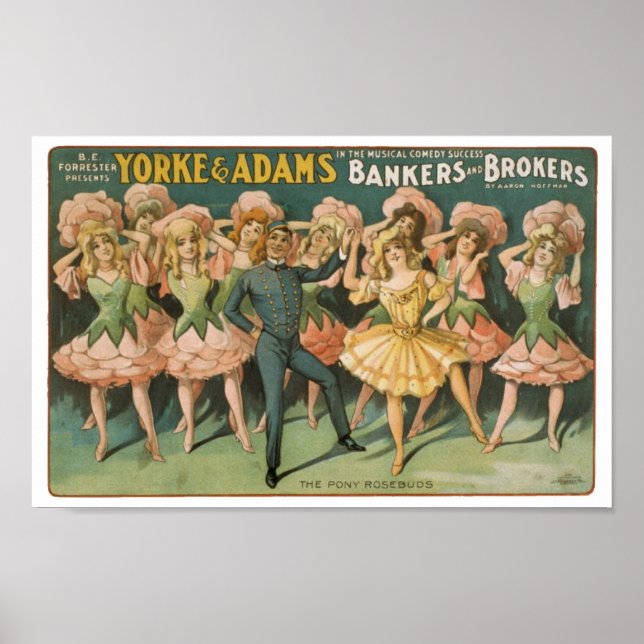 Poster Yorke & Adams Bakers e Brokers The Pony Rosebuds (Frente)