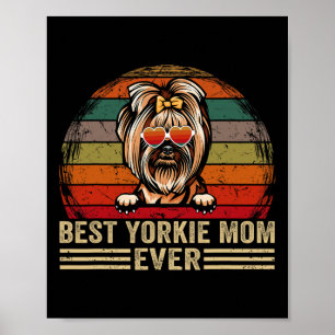 Poster Yorkie Dog Mãe Diversão do Lover Melhor Yorkie Mãe