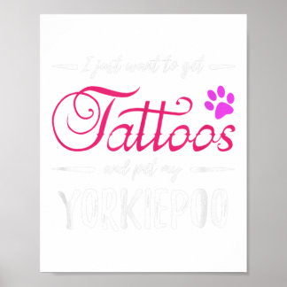 Poster Yorkiepoo Cachorro Tatuagem Engraçada Cachorro Mãe