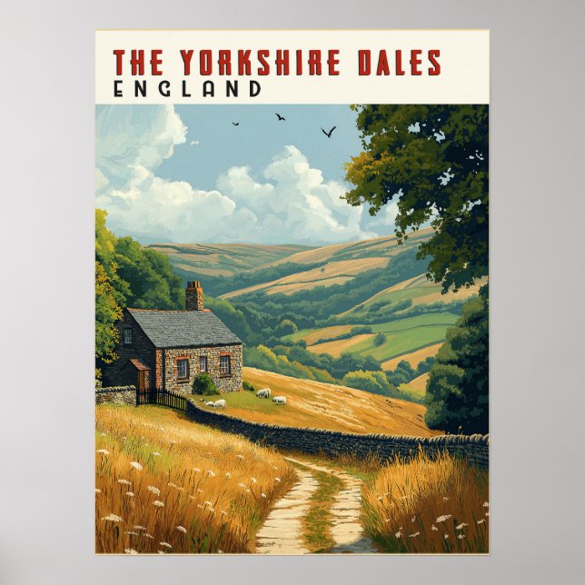 Poster Yorkshire Dales Hiking Trails (Frente)