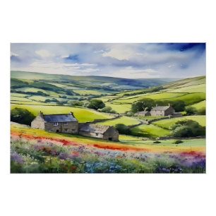 Póster "Yorkshire Meadowsong" Landscape Yorkshire Dales