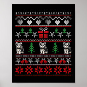 Poster Yorkshire Terrier Christmas Family Ugly Natal