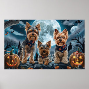 Poster Yorkshire Terrier Halloween Spooky