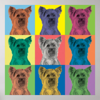 Póster Yorkshire Terrier Pop-Art Ornament