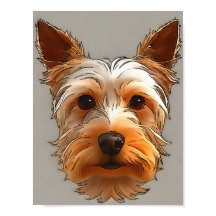 Yorkshire Terrier Puppy Head Portrait