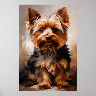 Poster Yorkshire Terrier Realismo Art Retrait