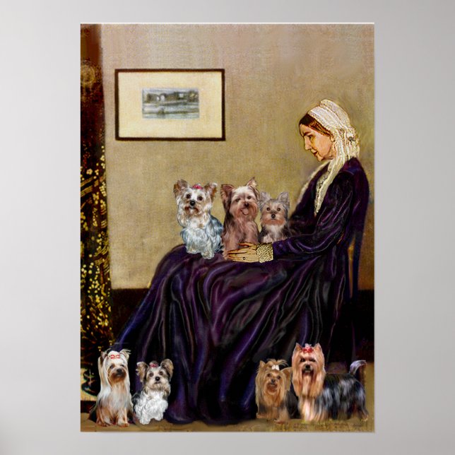 Póster Yorkshire Terriers (7) - A Mãe de Whistler (Frente)