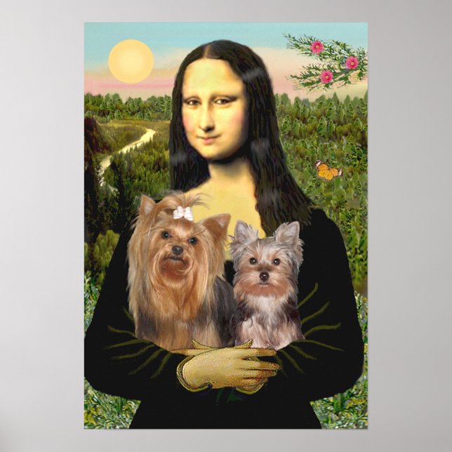 Poster Yorkshire Terriers (7 e 19) - Mona Lisa (Frente)