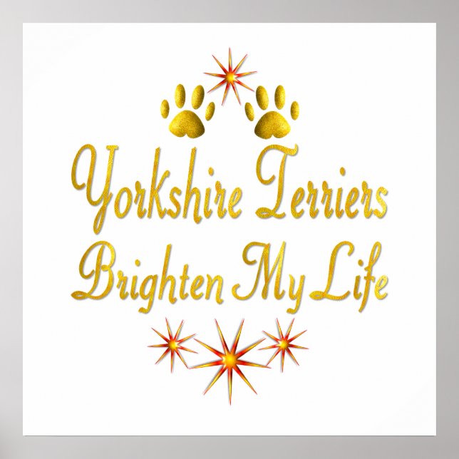 Poster Yorkshire Terriers Brighten My Life (Frente)
