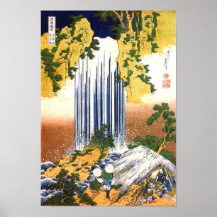 Poster Yoro Falls Hokusai Japonês Belas Artes