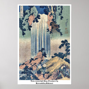 Poster Yoro waterfall Mino Province por Katsushika, Hokus