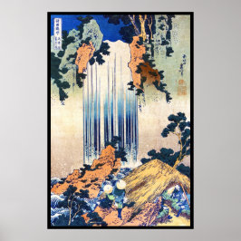 Póster Yoro Waterfall na província de Mino, Hokusai Katsu
