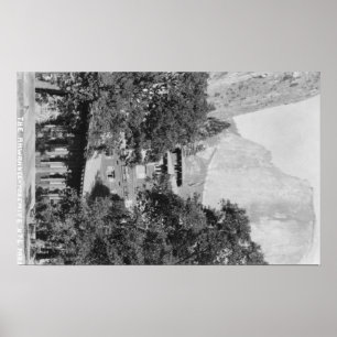 Póster Yosemite, CA - The Ahwahnee Lodge and El Capitan