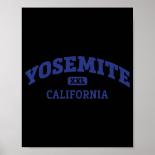 Poster Yosemite College Style Rock Escaling Area Design