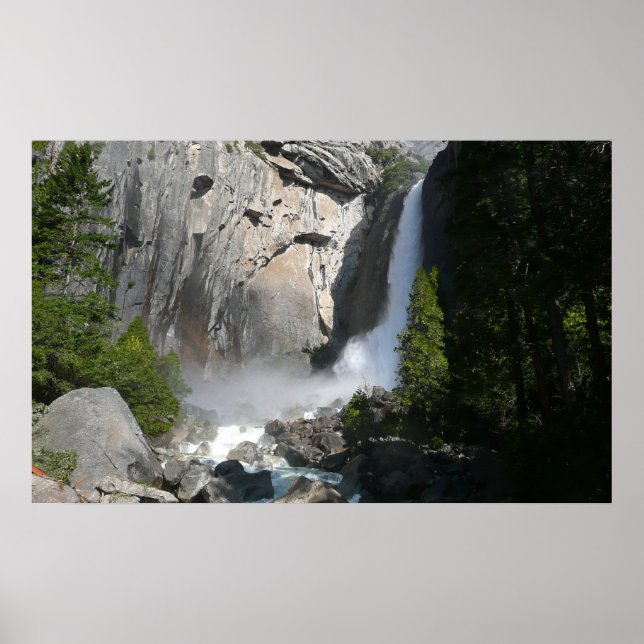 Poster Yosemite Lower Falls do Parque Nacional de Yosemit (Frente)