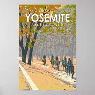 Poster Yosemite National Park Horseback Viagem Art