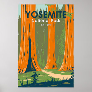 Poster Yosemite National Park Mariposa Grove California