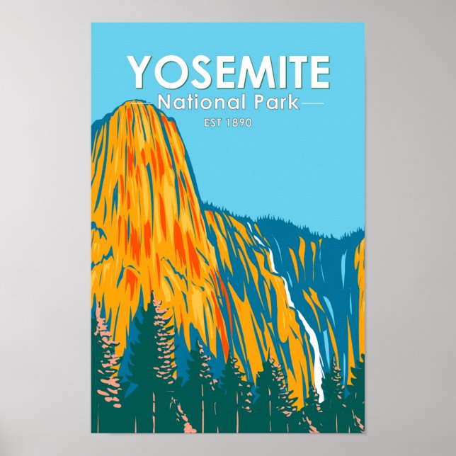 Poster Yosemite National Park Sentinel Fall California (Frente)