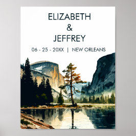 Poster Yosemite National Park Watercolor