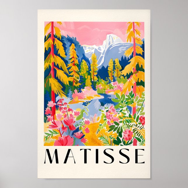 Poster Yosemite Poster, Pintura Florestal, Parque Naciona (Frente)