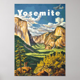 Póster Yosemite Travel Art (Vector)
